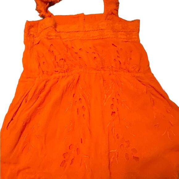 Free People Burnt Orange rompers shorts with adjustable waistband Bohemian Boho - Picture 13 of 15